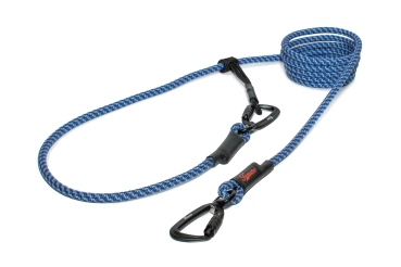 EASYLONG Hundeleine TWIST - M - 4m - blau mit silber Swirl